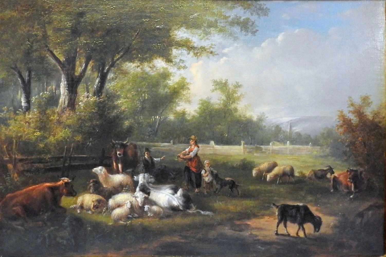 Balthasar Ommeganck - Un pastore pascola le sue mucche ai margini della foresta, attribuito